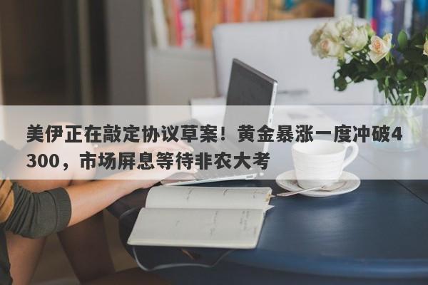 美伊正在敲定协议草案！黄金暴涨一度冲破4300，市场屏息等待非农大考