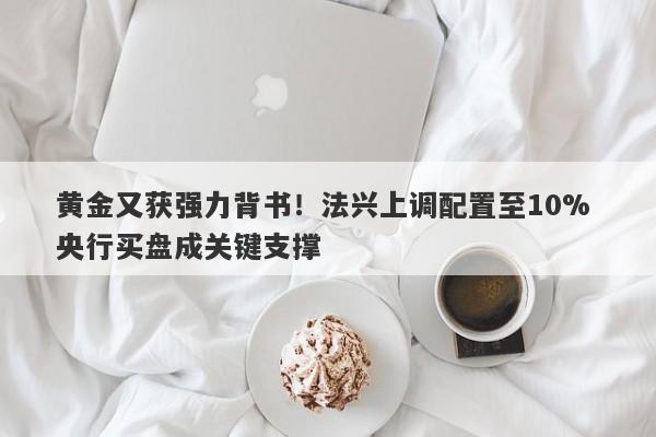 黄金又获强力背书！法兴上调配置至10% 央行买盘成关键支撑