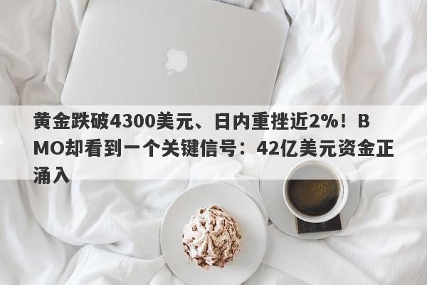 黄金跌破4300美元、日内重挫近2%！BMO却看到一个关键信号：42亿美元资金正涌入