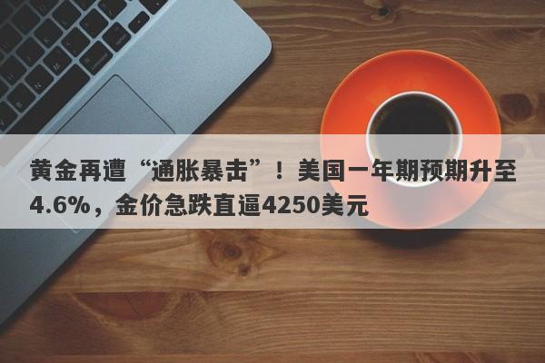 黄金再遭“通胀暴击”！美国一年期预期升至4.6%，金价急跌直逼4250美元