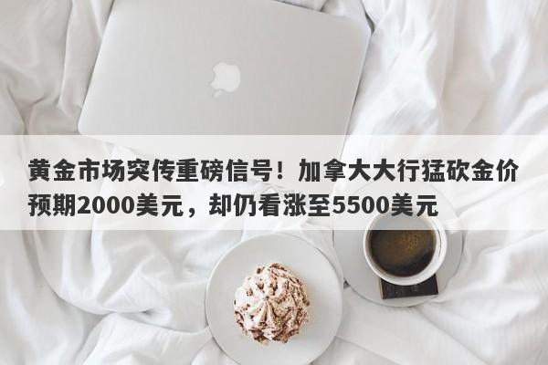 黄金市场突传重磅信号！加拿大大行猛砍金价预期2000美元，却仍看涨至5500美元